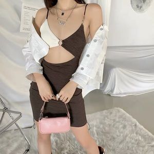 Brand new brown dress with cute details